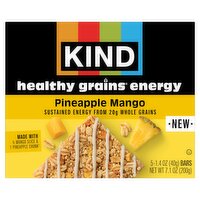 Kind Healthy Grains Pineapple Mango Energy Bars, 1.4 oz, 5 count