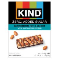 Kind Dark Chocolate Nuts & Sea Salt with Almonds & Peanuts Bars, 1.2 oz, 10 count