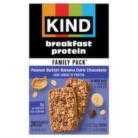 Kind Peanut Butter Banana Dark Chocolate Protein Breakfast Bars Family Pack, 1.76 oz, 24 count