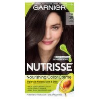 Garnier Nutrisse Black Tea 20 Soft Black Permanent Haircolor, one application, 1 Each