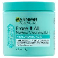 Garnier SkinActive Erase It All Hyaluronic Acid Makeup Cleansing Balm, 4.2 oz