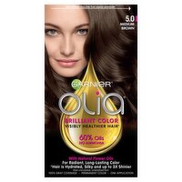 Garnier Olia 5.0 Medium Brown Permanent Haircolor, one application, 1 Each