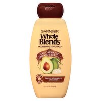 Garnier Whole Blends Shampoo with Avocado Oil & Shea Butter Extracts, For Dry Hair, 12.5 fl. oz.