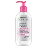 Garnier SkinActive All-in-1 Rinse Off Micellar Foaming Cleanser, 6.7 fl oz