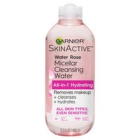 Garnier SkinActive Water Rose Micellar Cleansing Water, 13.5 fl oz, 13.5 Fluid ounce
