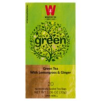 Wissotzky Tea Green Tea with Lemongrass & Ginger, 20 count, 1.06 oz