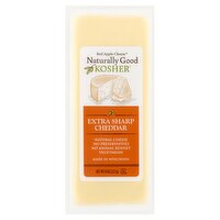 Red Apple Cheese Naturally Good Kosher Extra Sharp Cheddar Cheese, 8 oz