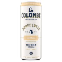 La Colombe Vanilla Draft Latte Coffee Roasters Real Coffee Drink, 11 fl oz