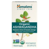 Himalaya Organic Ashwagandha Herbal Supplement, 30 count