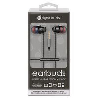Dyno Buds Black Wired In-Ear Design Earbuds