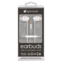 Dyno Buds White Wired In-Ear Design Earbuds