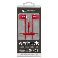 Dyno Buds Red Wired In-Ear Design Earbuds