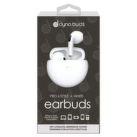 Dyno Buds Pro 6 Style White Wireless Charging Earbuds