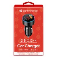 Dyno Charge 2 Port USB-C & USB-A Car Charger