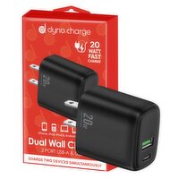 Dyno Charge 2 Port USB-A & USB-C Dual Wall Charger