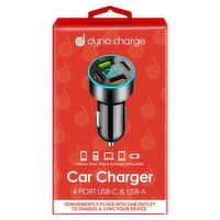 Dyno Charge 4 Port USB-C & USB-A Car Charger