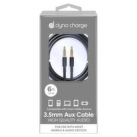Dyno Charge 6 ft. High Quality Audio 3.5mm Aux Cable