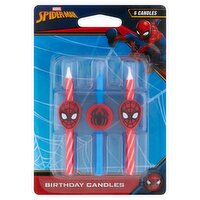 Marvel Spider-Man Birthday Candles, 6 count