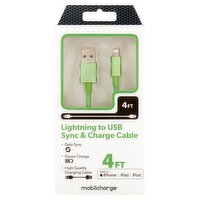 Mobilcharge 4ft Lightning to USB Sync & Charge Cable