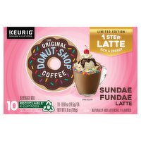 The Original Donut Shop Sundae Fundae Latte Beverage Mix Coffee K-Cup Pods, 0.68 oz, 10 count