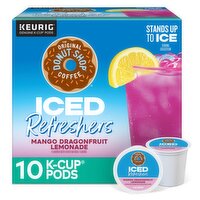 The Original Donut Shop Iced Refreshers Mango Dragonfruit Lemonade K-Cup Pods, 10 count, 6.3 oz