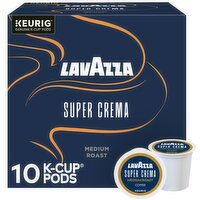 Lavazza Super Crema Medium Roast Ground Coffee K-Cup Pods, 0.41 oz, 10 count