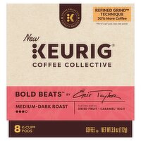 Keurig Coffee Collective Medium-Dark Roast Coffee K-Cup Pods, 8 count, 3.9 oz