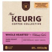 Keurig Coffee Collective Whole Hearted Dark Roast Coffee K-Cup Pods, 8 count, 3.8 oz