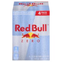 Red Bull Zero Energy Drink, 12 fl oz, 4 count