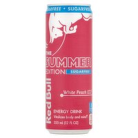 Red Bull The Summer Edition Sugar Free White Peach Energy Drink, 12 fl oz