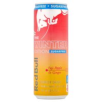 Red Bull Sugarfree Fuji Apple & Ginger Energy Drink The Winter Edition, 12 fl oz
