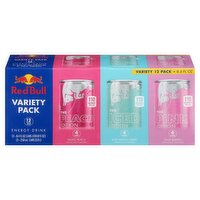 Red Bull Variety Pack Energy Drink, Peach, Iced Vanilla Berry, Pink, 8.4 fl oz, 12 count