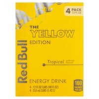 Red Bull The Yellow Edition Tropical Energy Drink, 12 fl oz, 4 count