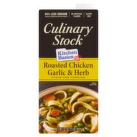 Kitchen Basics Roasted Chicken Garlic & Herb Culinary Stock, 32 oz, 32 Ounce
