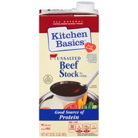 Kitchen Basics Unsalted Beef Stock, 32 oz, 32 Ounce