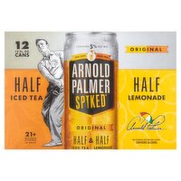 Arnold Palmer Spiked Original Half & Half Iced Tea Lemonade Malt Beverage, 12 fl oz, 12 count