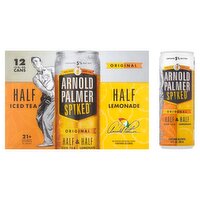 Arnold Palmer Spiked Original Half & Half Iced Tea Lemonade Malt Beverage, 12 fl oz, 12 count