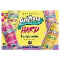 AriZona Original Hard Lemonades Premium Spiked Beverage Party Pack, 12 count, 12 oz