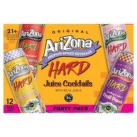 AriZona Original Hard Juice Cocktails Premium Spiked Beverage Party Pack, 12 count, 12 oz