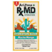 AriZona RXMD Hydration Elixir Mucho Mango Electrolyte Drink Mix, 0.45 oz, 6 count, 2.75 Ounce
