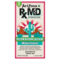 AriZona RXMD Hydration Elixir Watermelon Electrolyte Drink Mix, 0.45 oz, 6 count