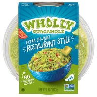 Wholly Guacamole Extra Chunky Restaurant Style Guacamole, 7.5 oz, 7.5 Ounce