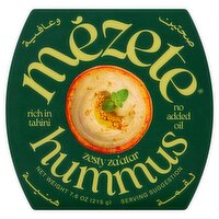 Mezete Zesty Za'atar Hummus, 7.6 oz
