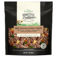 Freshpet Homestyle Creations Freshly Crafted Meals Beef, Chicken & Turkey Recipe Dog Food, 1 lb