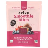 Evive Blueberry, Cherry, Açaí Smoothie Bites Covered in Dark Chocolate, 6.35 oz