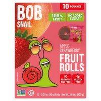  Bob Snail Apple-Strawberry Fruit Rolls, 0.35 oz, 10 count