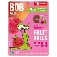 Bob Snail Apple-Raspberry Fruit Rolls, 0.35 oz, 10 count