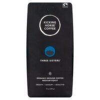 Kicking Horse Coffee Three Sisters Organic Medium Roast Ground Coffee, 10 oz