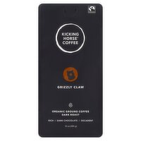 Kicking Horse Coffee Grizzly Claw Organic Dark Roast Ground Coffee, 10 oz