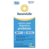 Renew Life Extra Care Digestive Probiotic Supplement, 50 count